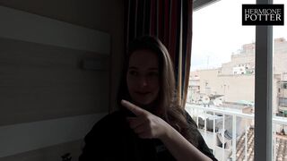 He fucks me in El Arenal, Mallorca. The chambermaid disturbs us, but he continues to fuck me. Vlog