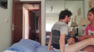 Latin couple in love, fucking and exploring their sexuality