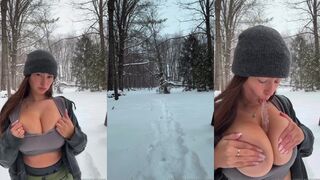 Cece Rose Tits Fuck With Ice in the Snow Onlyfans Video Released