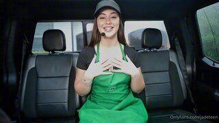 Jadeteen Starbucks Worker Dildo Masturbation the Car Onlyfans Leak